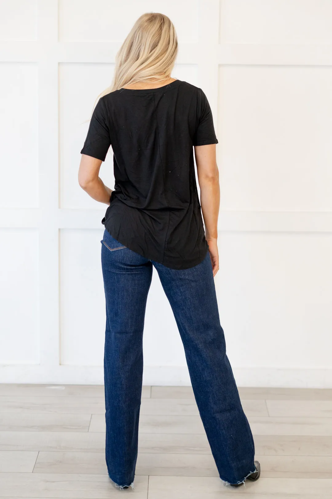 Luxe Leopard Pocket Tee Black