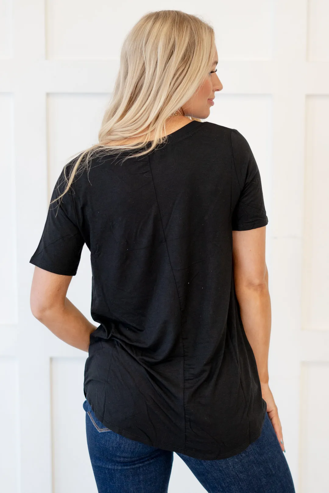 Luxe Leopard Pocket Tee Black