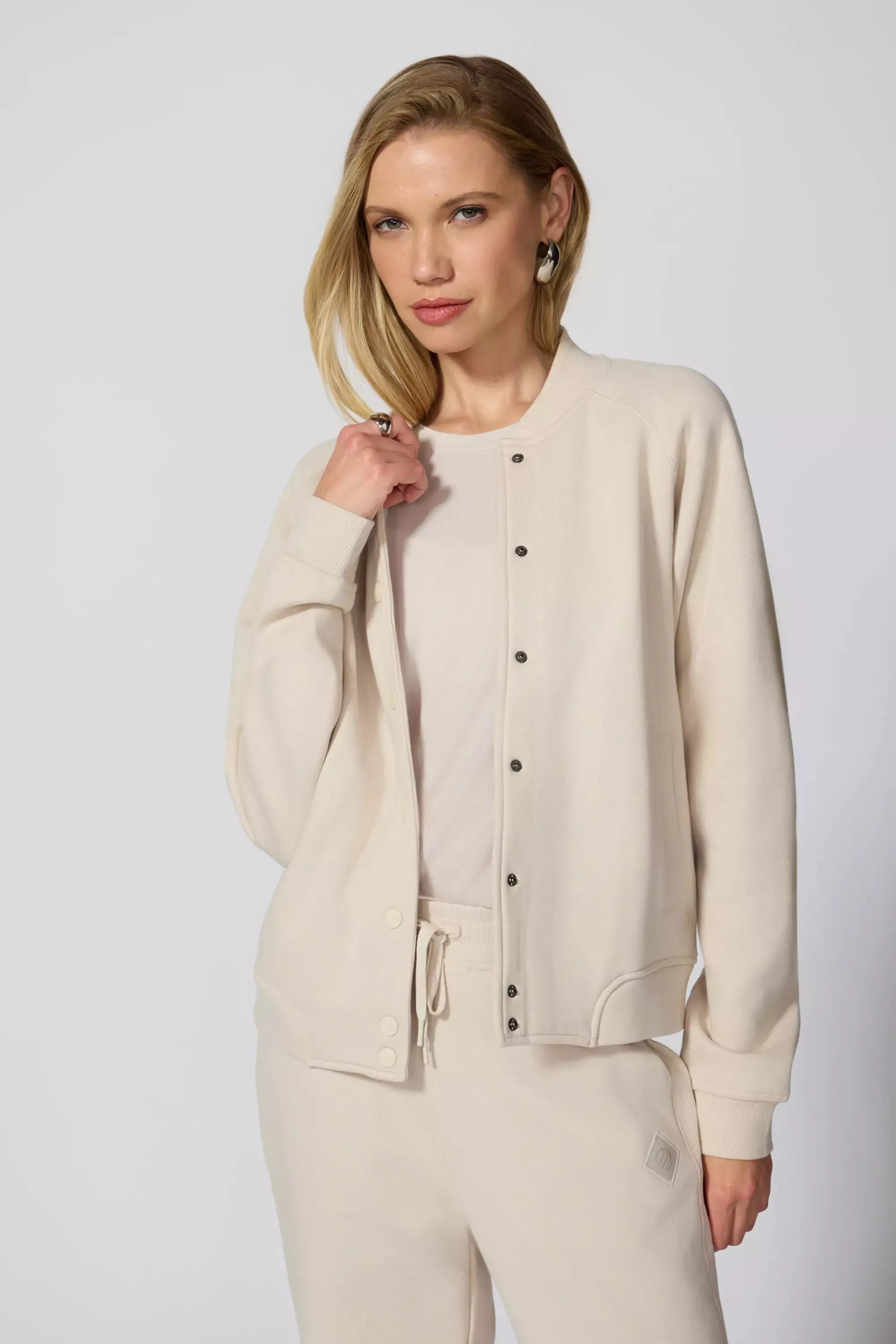 Luxefleece Bomber Jacket - Stone