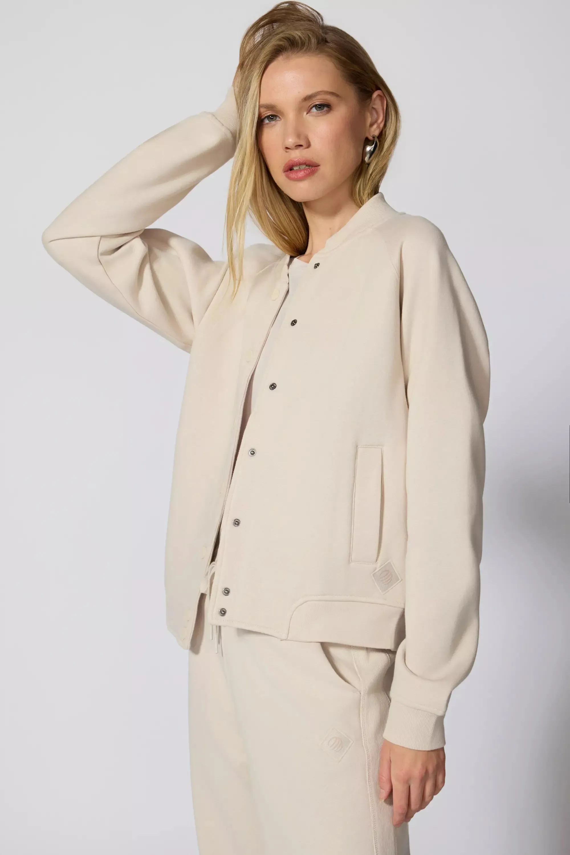 Luxefleece Bomber Jacket - Stone