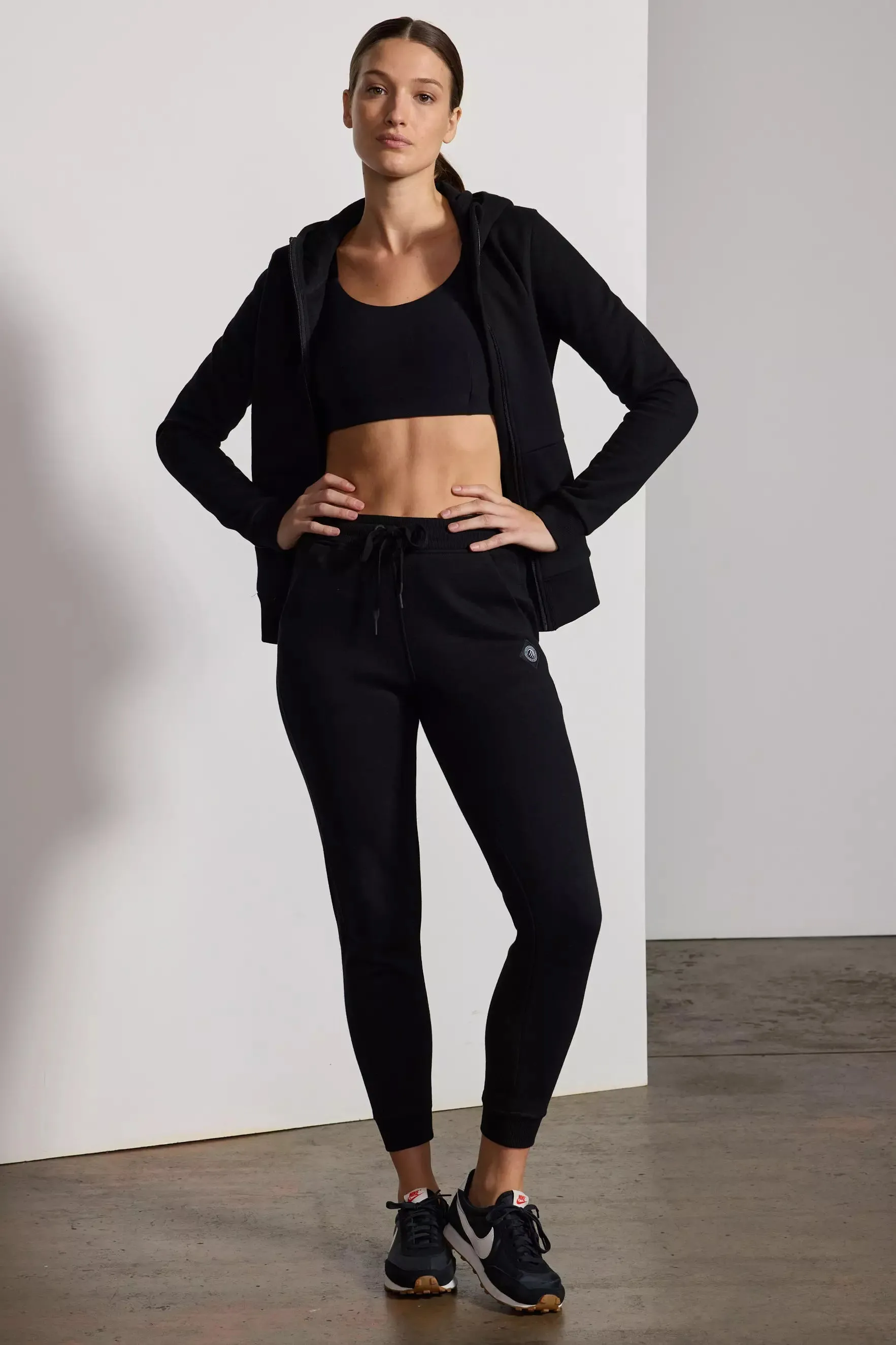 Luxefleece Zip-Up Hoodie - Black