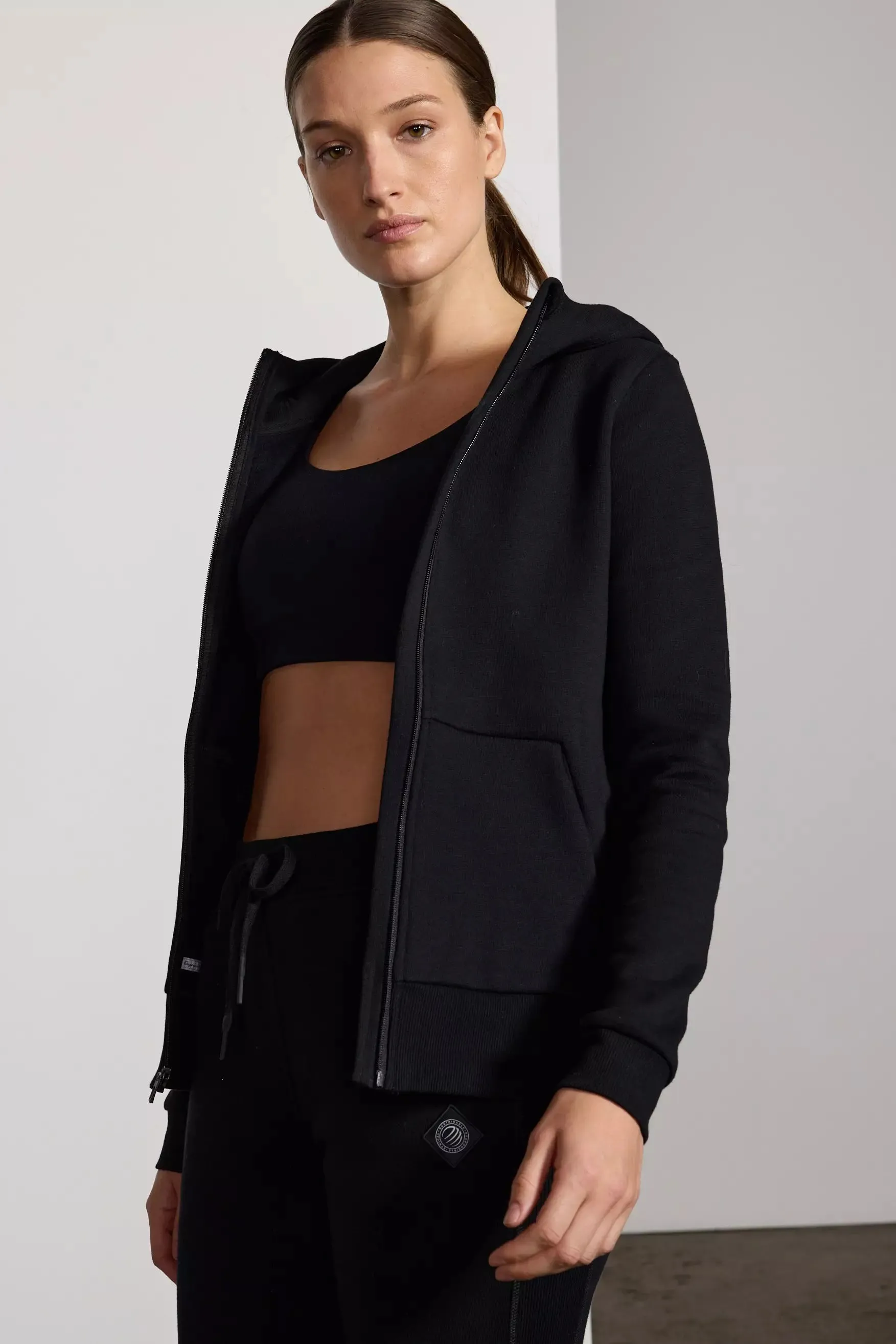 Luxefleece Zip-Up Hoodie - Black