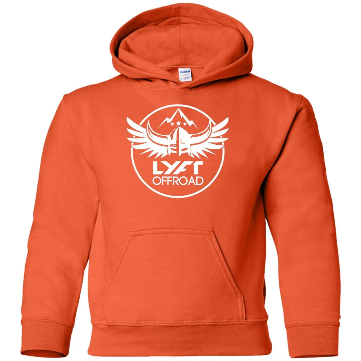 Lyft Off Road white logo G185B Gildan Youth Pullover Hoodie
