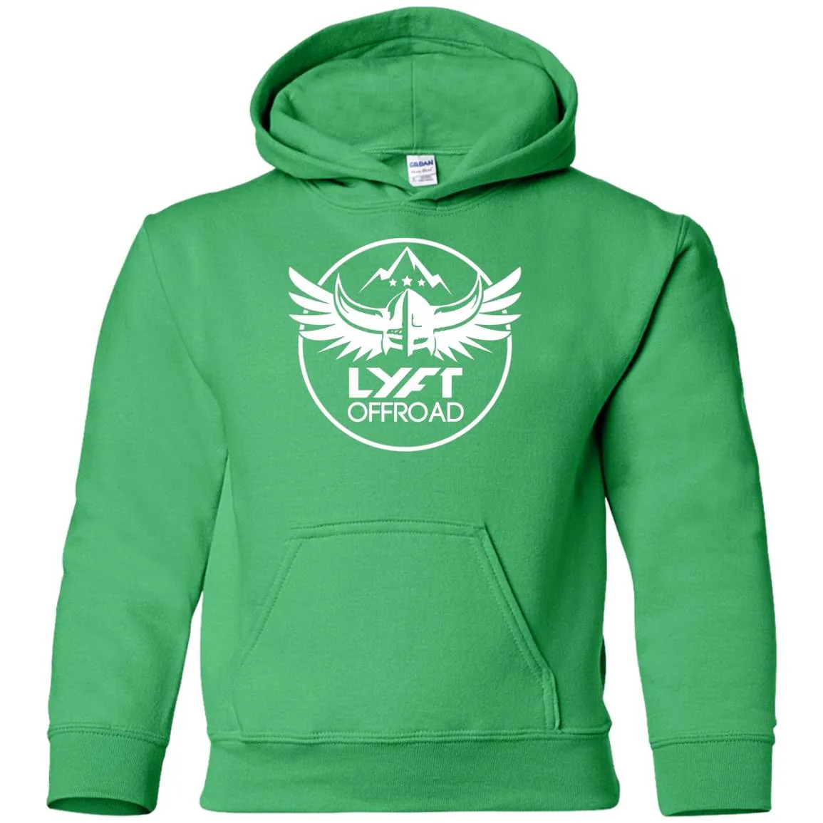 Lyft Off Road white logo G185B Gildan Youth Pullover Hoodie