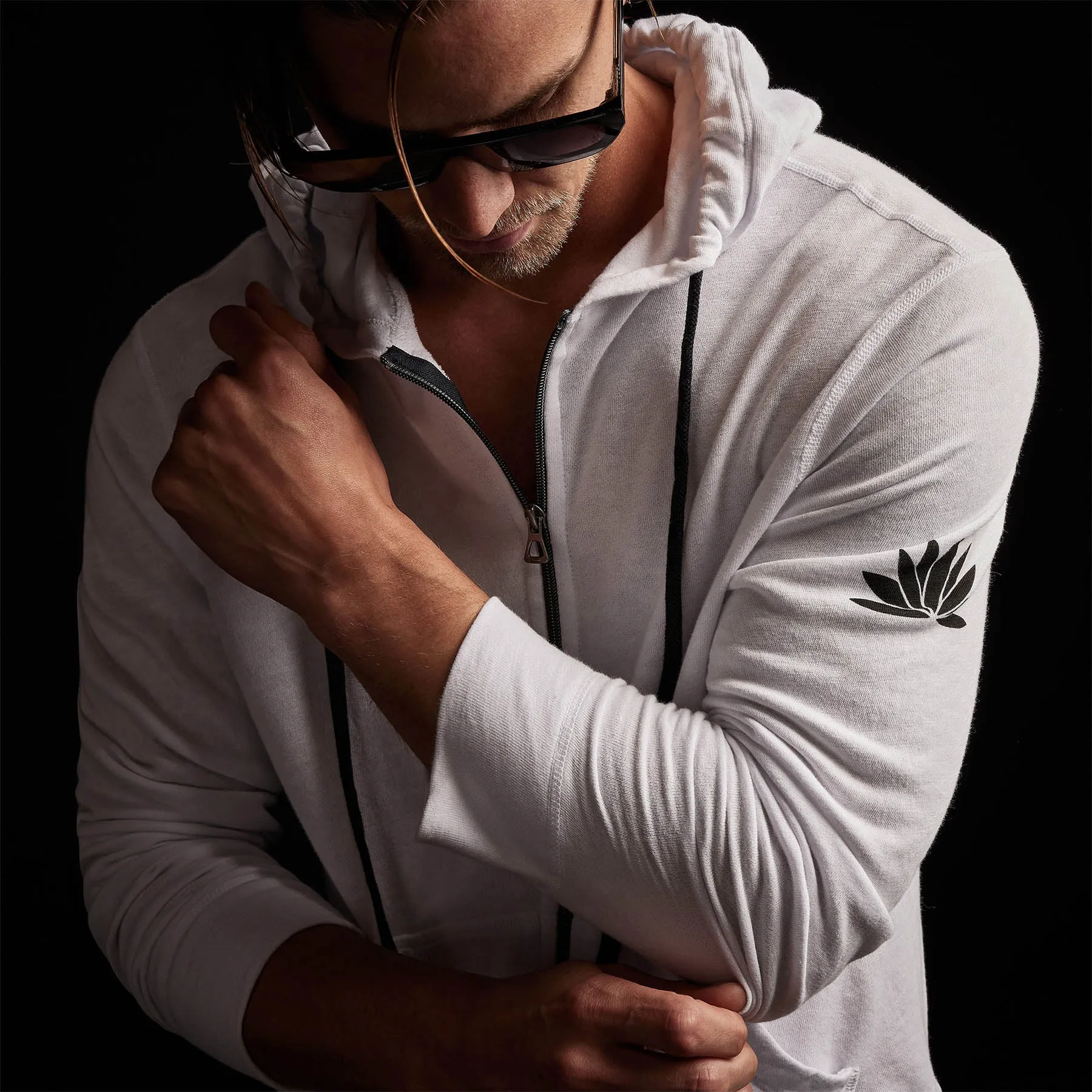 Malibu Shoreline Zip Up  - White
