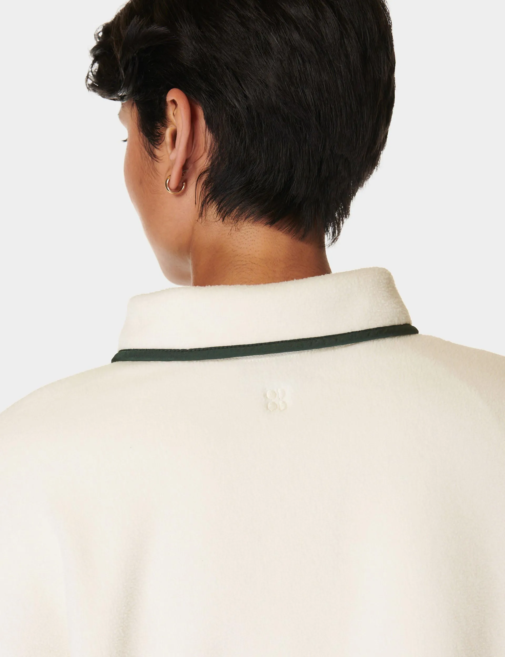 Mallow Half Zip Pullover - Studio White/Trek Green