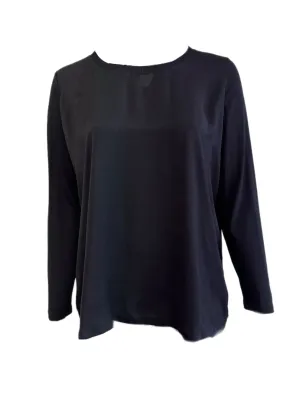 Marina Rinaldi Women's Black Valle Pullover Sweatshirt NWT