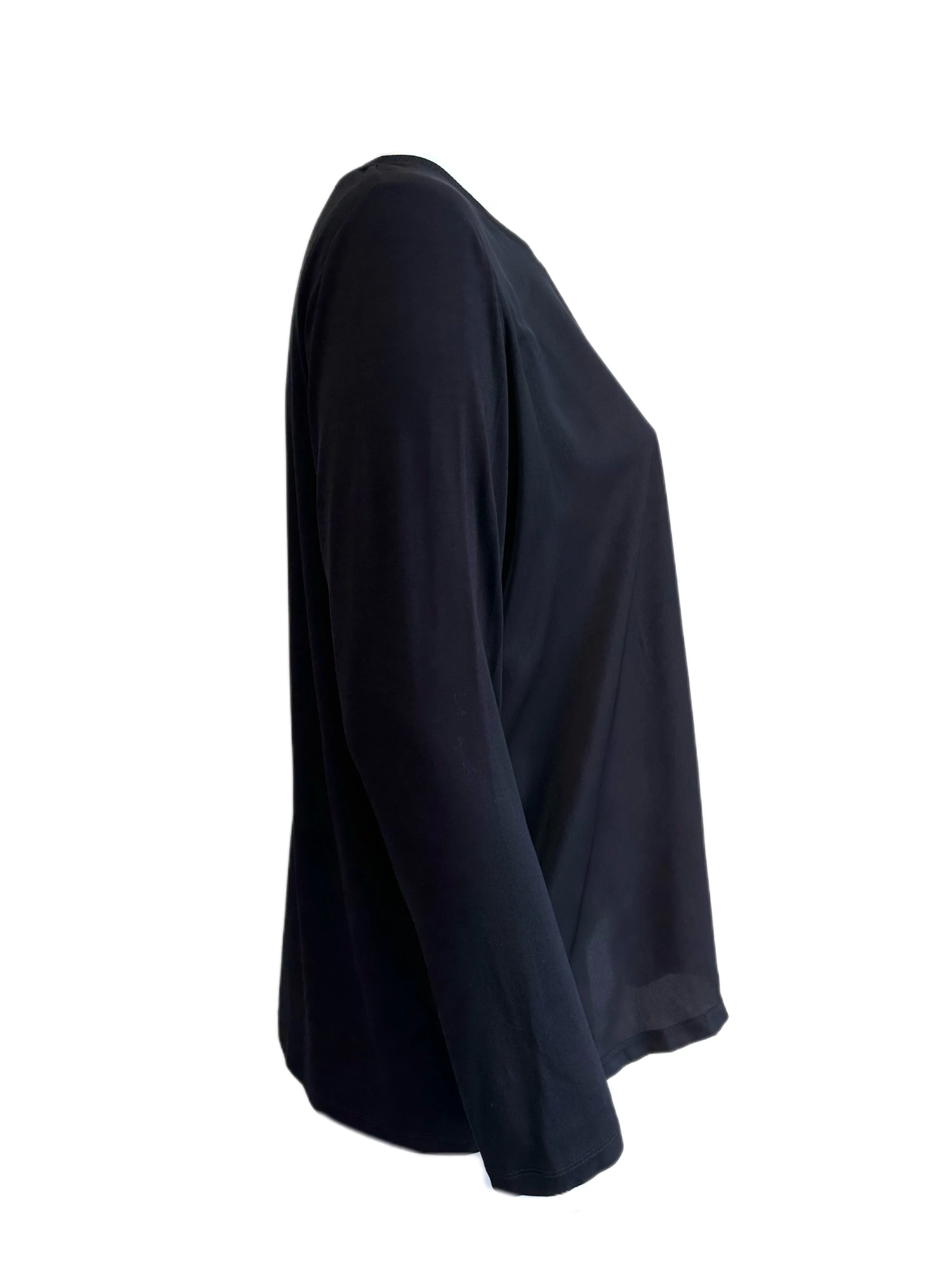 Marina Rinaldi Women's Black Valle Pullover Sweatshirt NWT