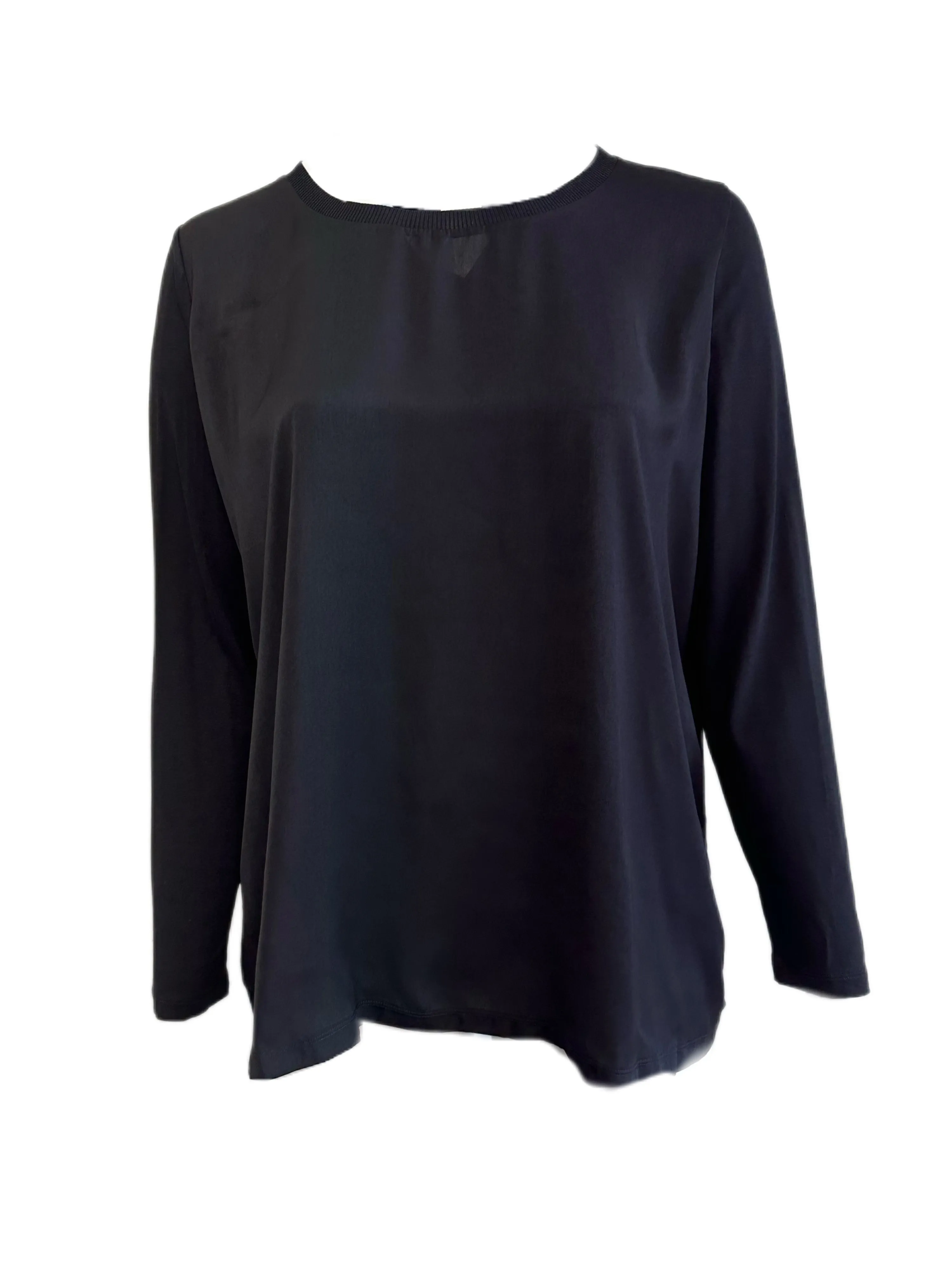 Marina Rinaldi Women's Black Valle Pullover Sweatshirt NWT