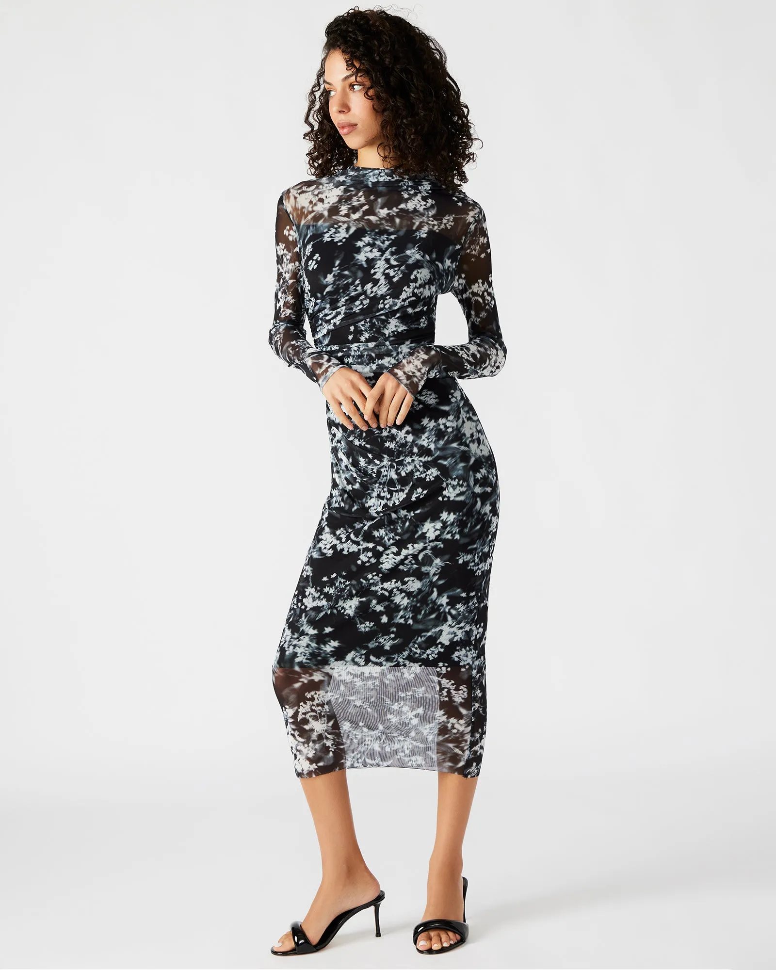 MAUREEN DRESS BLACK/WHITE