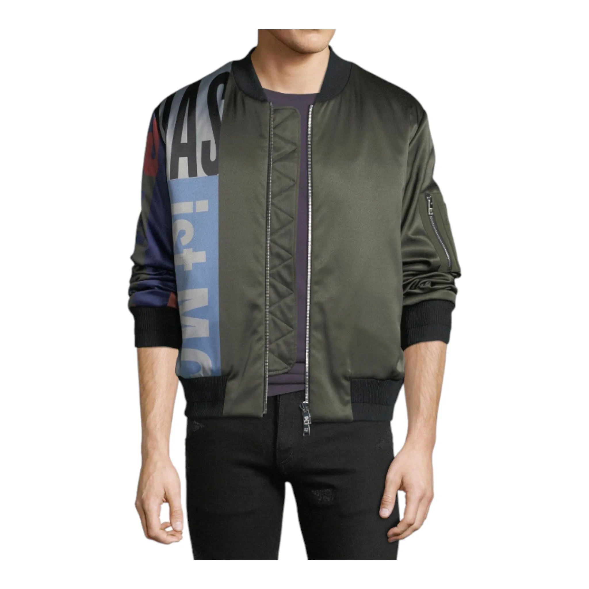 MCM Men's Das Ist Satin Bomber Jacket