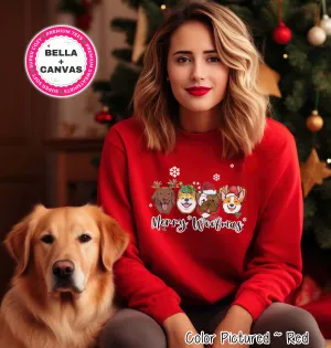 Merry Woofmas Cute Christmas Dog Tee or Sweatshirt