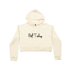 MLW By Design - Not Today Adult Crop Ecru Hoodie *CLEARANCE*