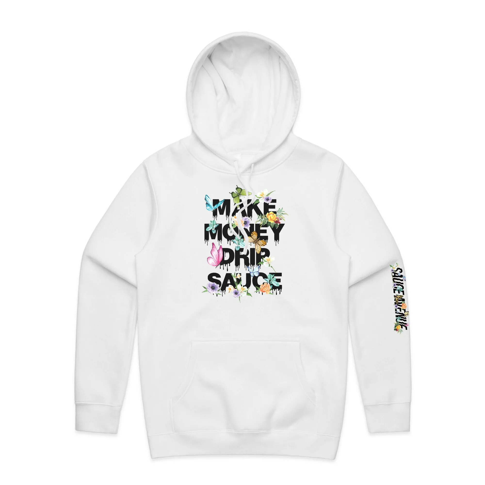 MMDS Flowers & Butterflies Black | White Hoodie