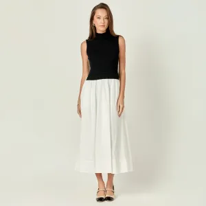Mock Neck Sweater Top Dress