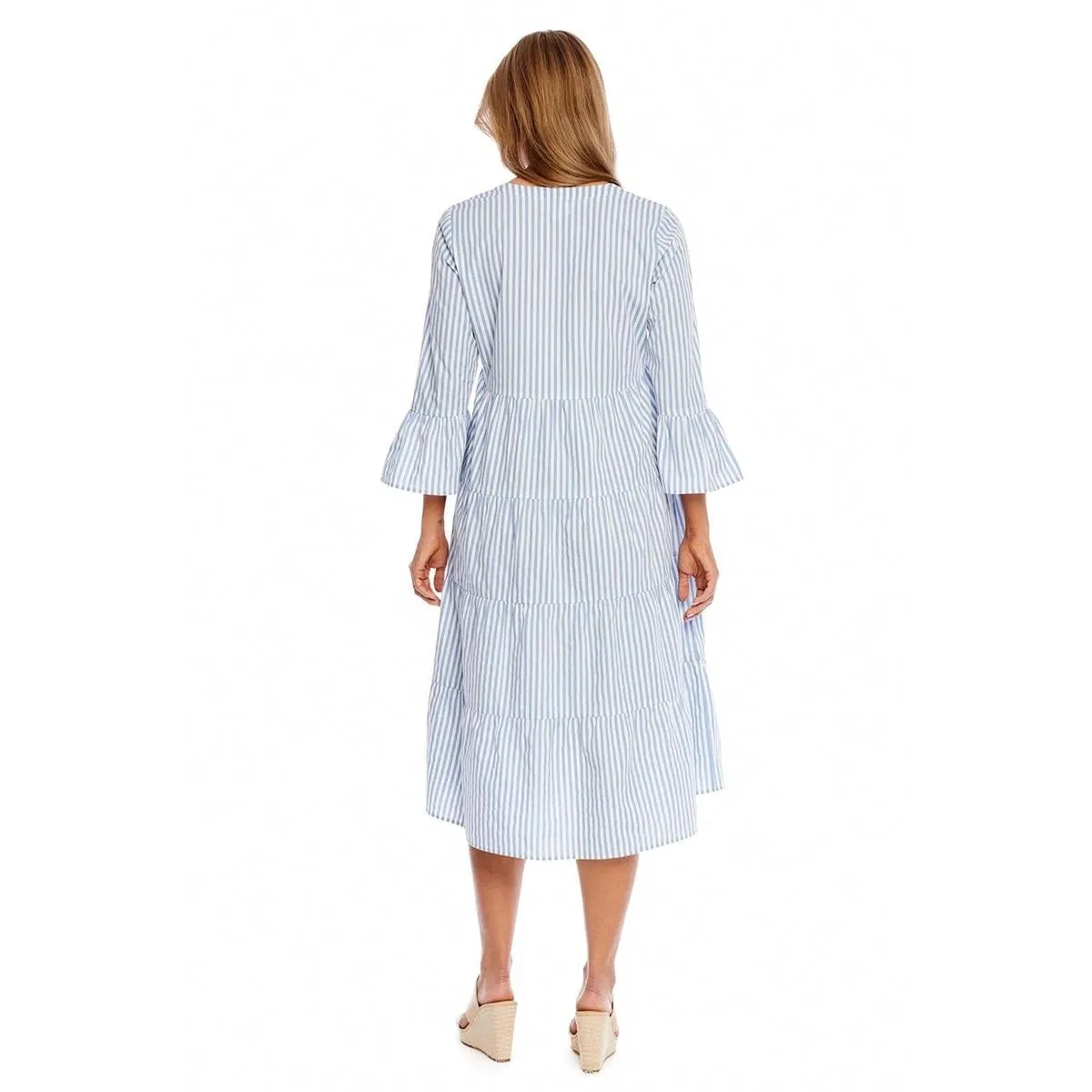 Mud Pie Blue Stripe Portland Midi Dress