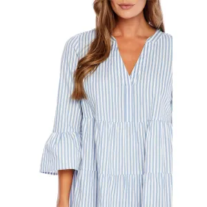 Mud Pie Blue Stripe Portland Midi Dress