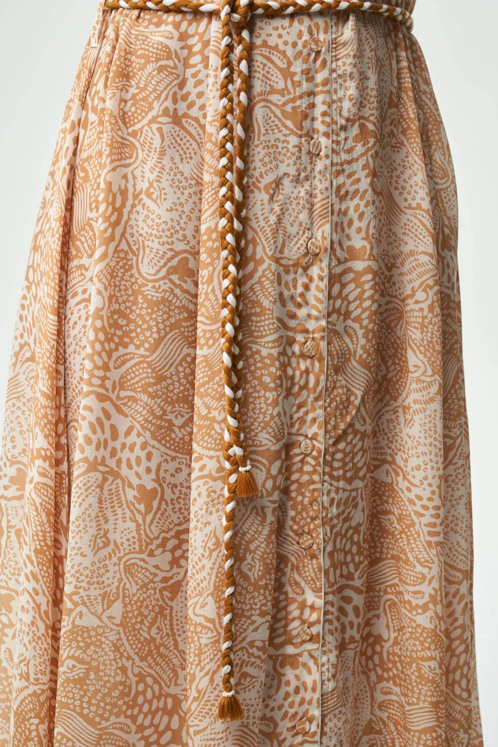 NEA DRESS - ANIMAL SAND