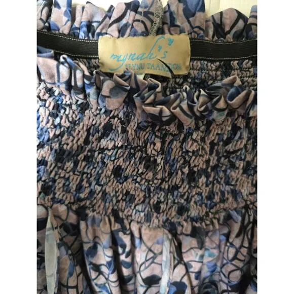 New Anthropologie Keshika Ruffled Midi Skirt Mynah's Reynu Taandon $178 SMALL