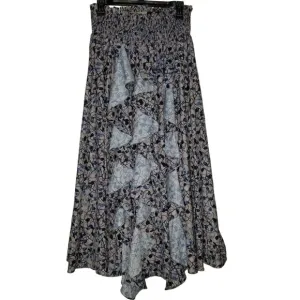 New Anthropologie Keshika Ruffled Midi Skirt Mynah's Reynu Taandon $178 SMALL