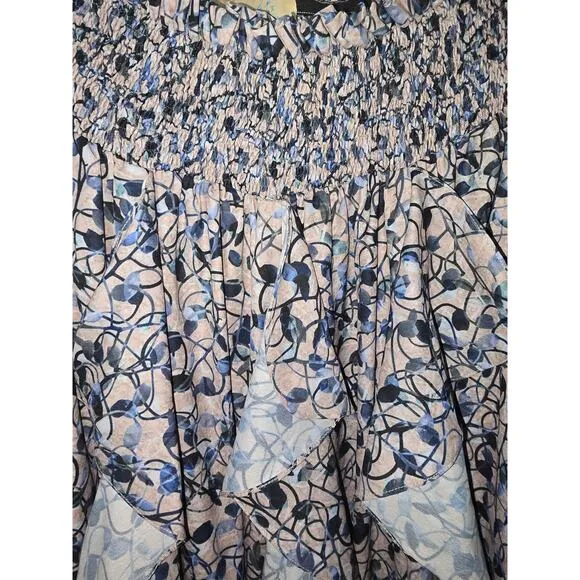 New Anthropologie Keshika Ruffled Midi Skirt Mynah's Reynu Taandon $178 SMALL