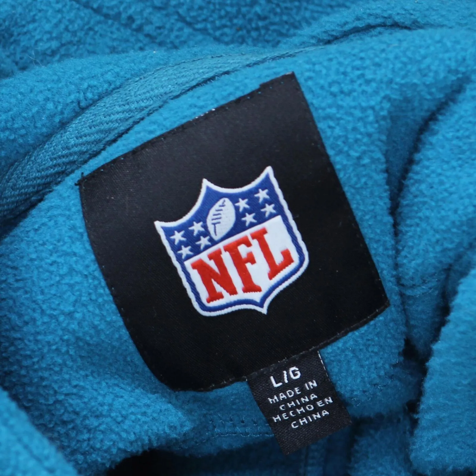 NFL Mens Zip Fleece Jacksonville Jaguars Jags Hoodie Sweatshirt Teal Blue 3XL