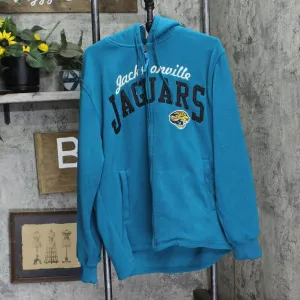 NFL Mens Zip Fleece Jacksonville Jaguars Jags Hoodie Sweatshirt Teal Blue 3XL