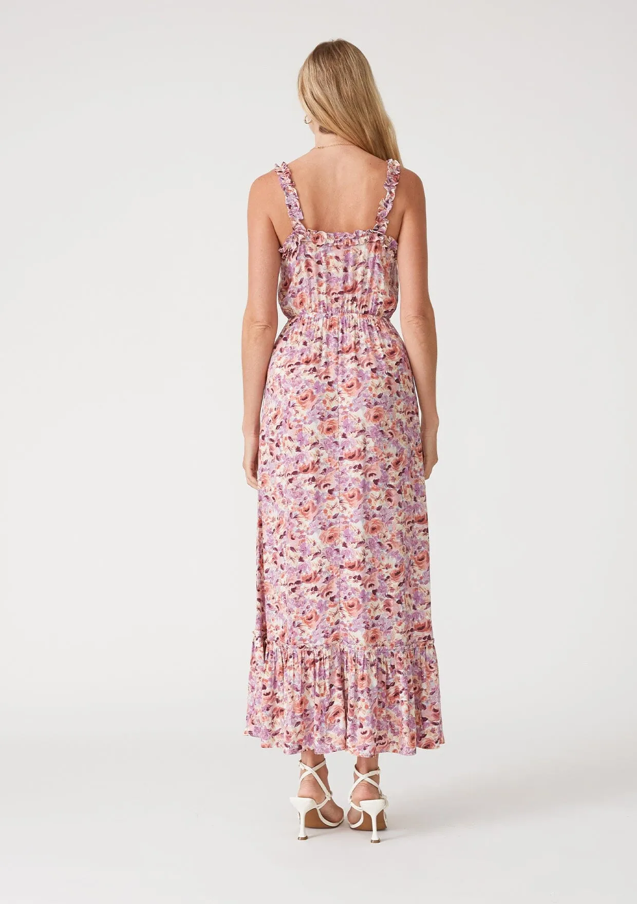 Nicolette Lace-Up Maxi Dress