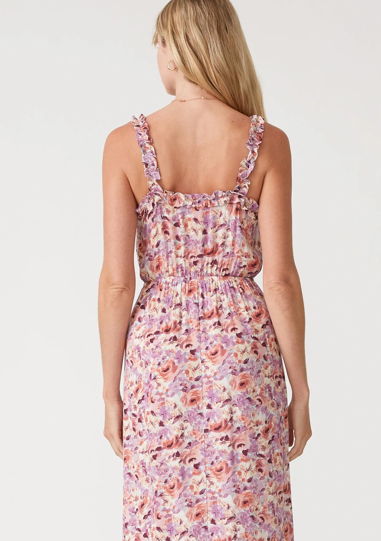 Nicolette Lace-Up Maxi Dress