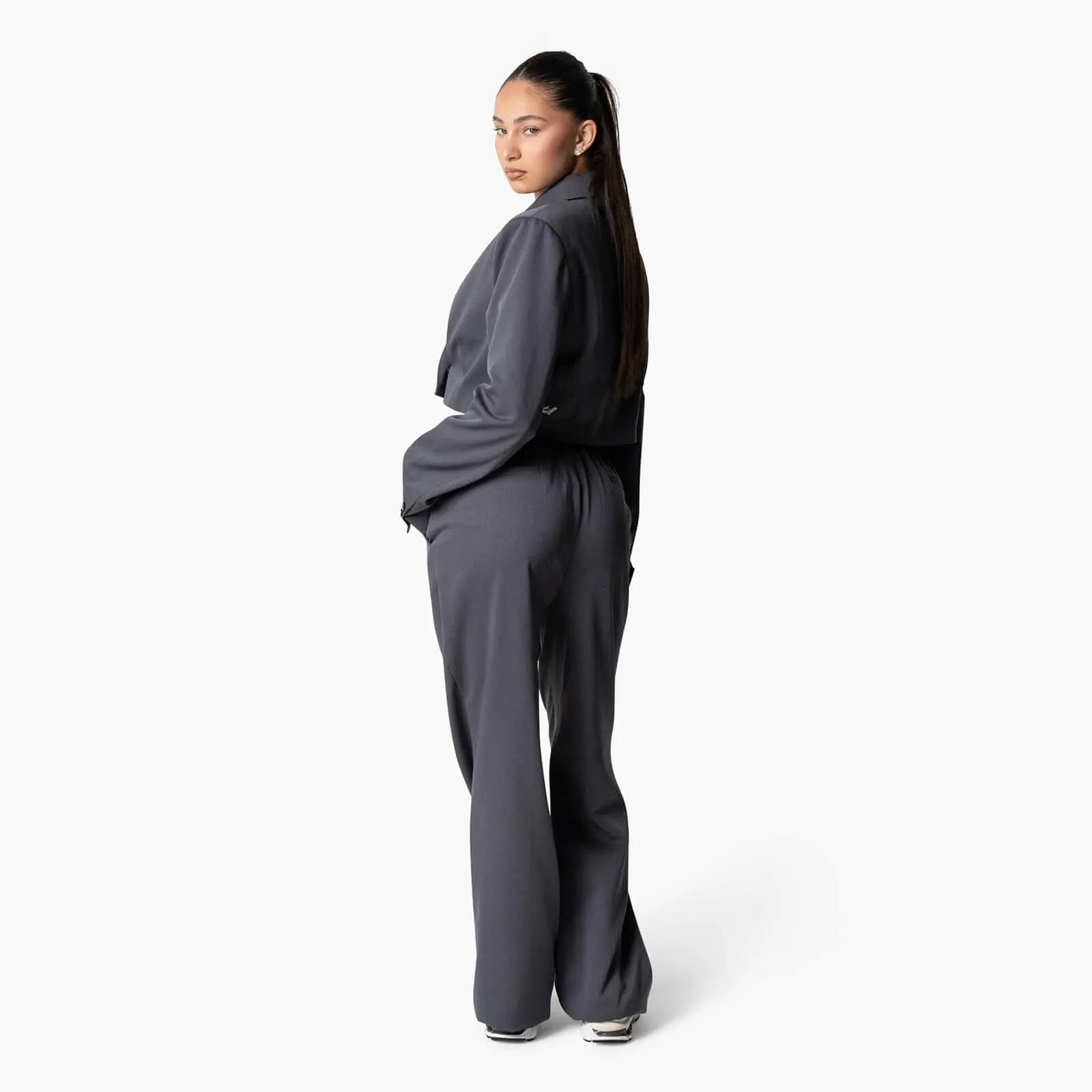 NINA CROPPED BLAZER | GREY