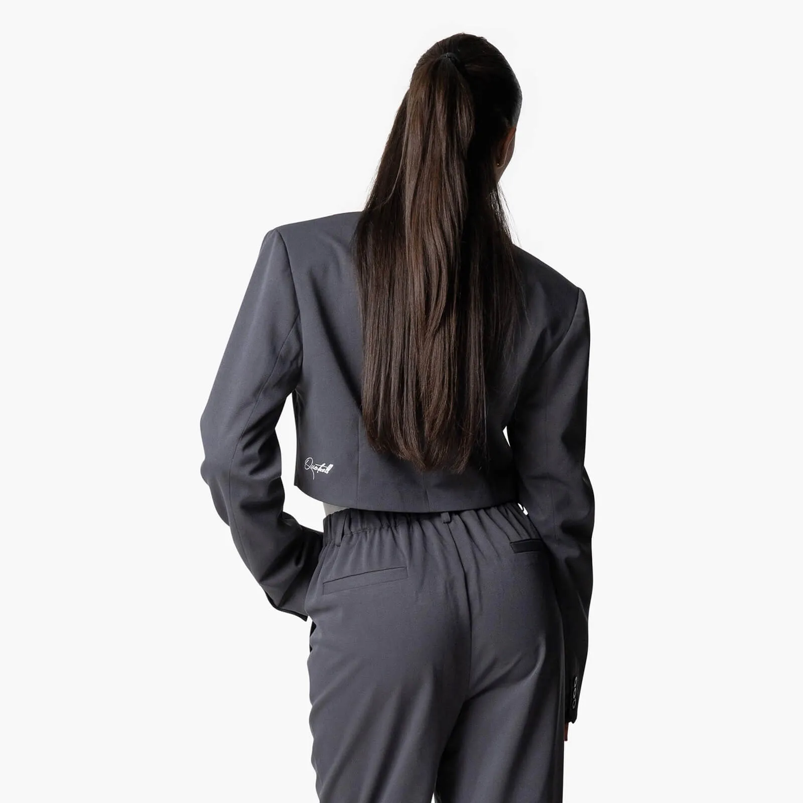 NINA CROPPED BLAZER | GREY