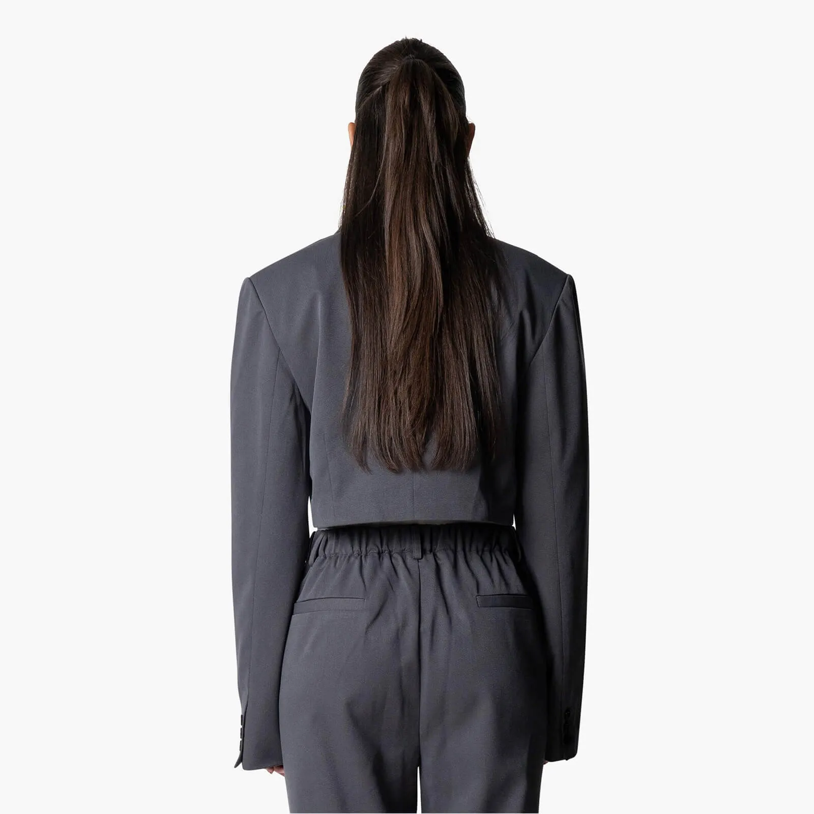 NINA CROPPED BLAZER | GREY