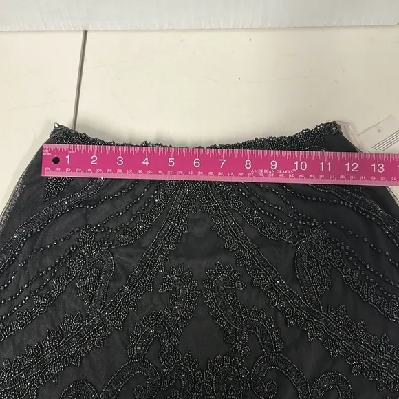 NWT Missguided Peace   Love Embellished Fringed Midi Skirt