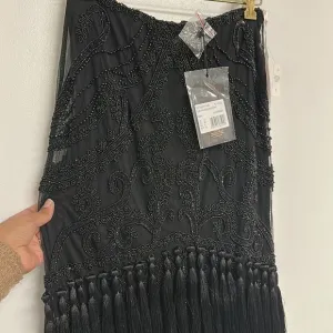 NWT Missguided Peace   Love Embellished Fringed Midi Skirt