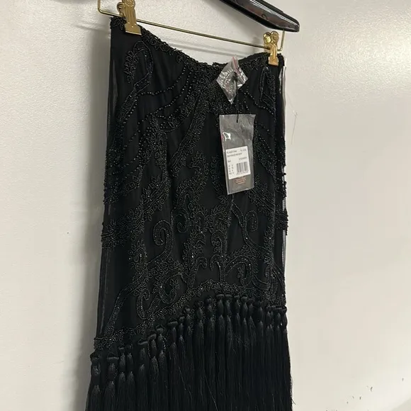 NWT Missguided Peace   Love Embellished Fringed Midi Skirt