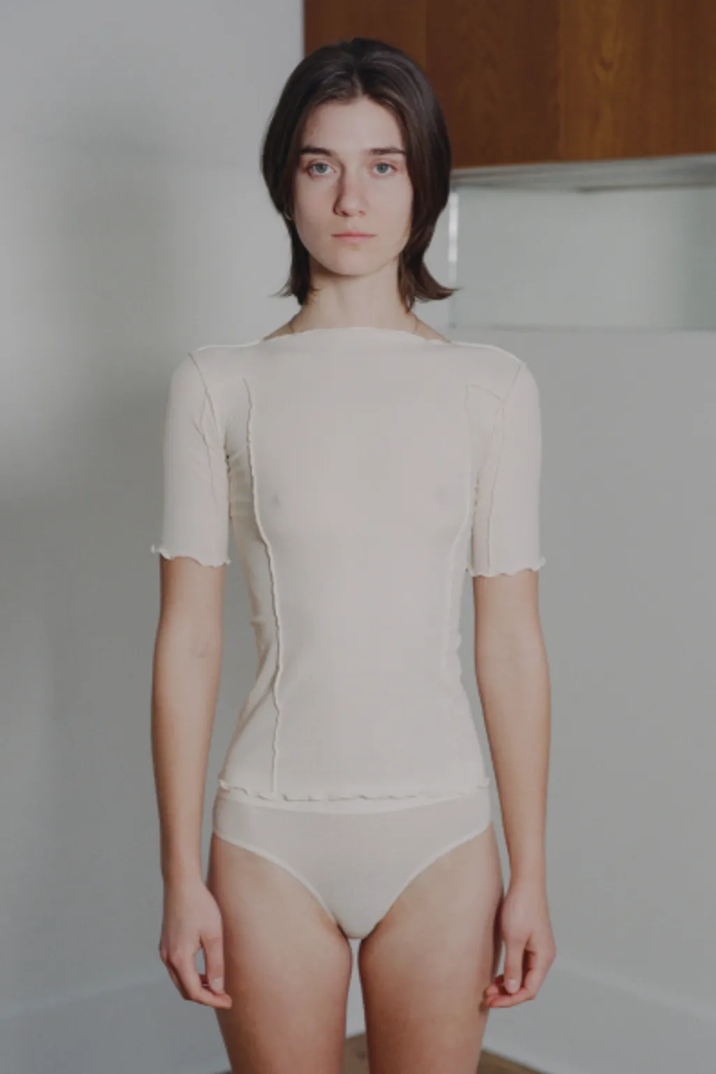 Omato Tee 3/4 Sleeve, Off White