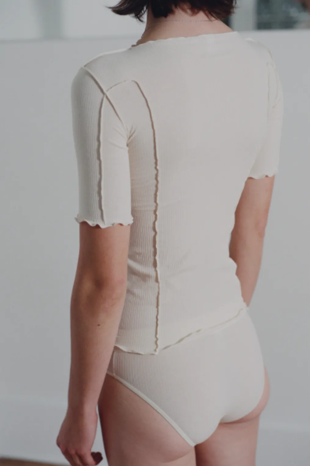 Omato Tee 3/4 Sleeve, Off White