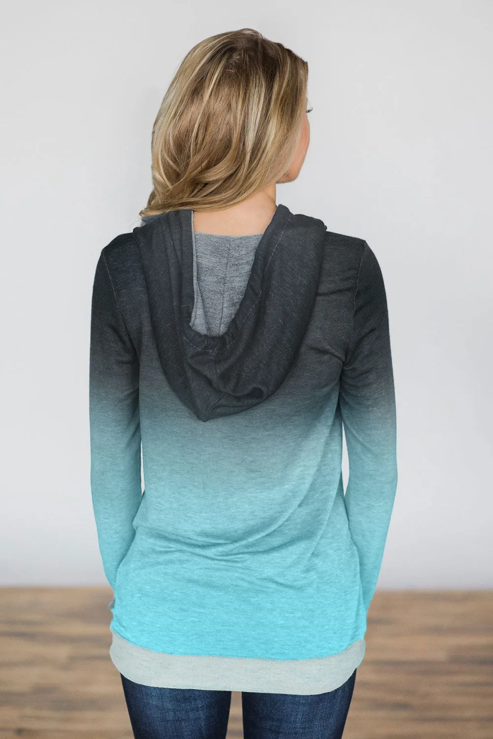 Ombre Kangroo Pocket Pullover Hoodies