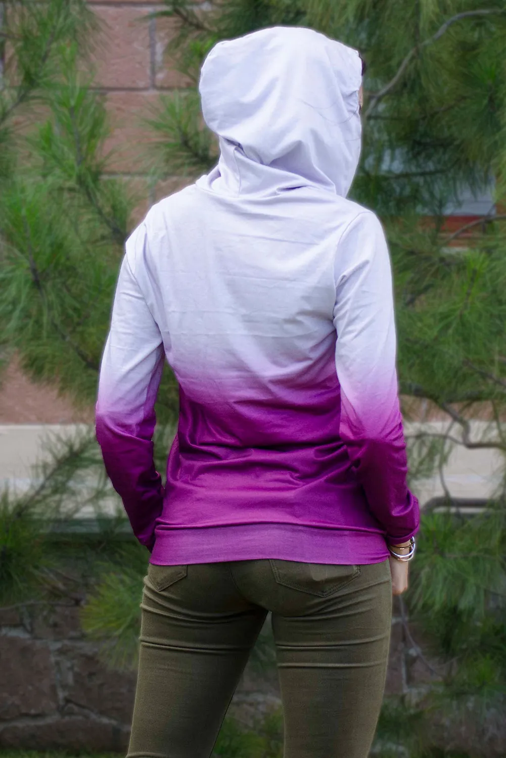 Ombre Kangroo Pocket Pullover Hoodies