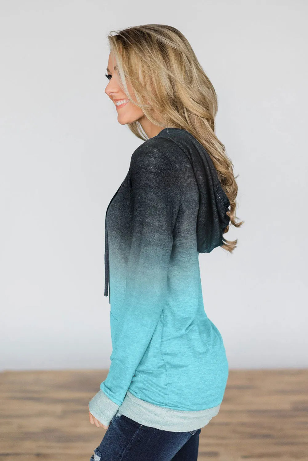 Ombre Kangroo Pocket Pullover Hoodies