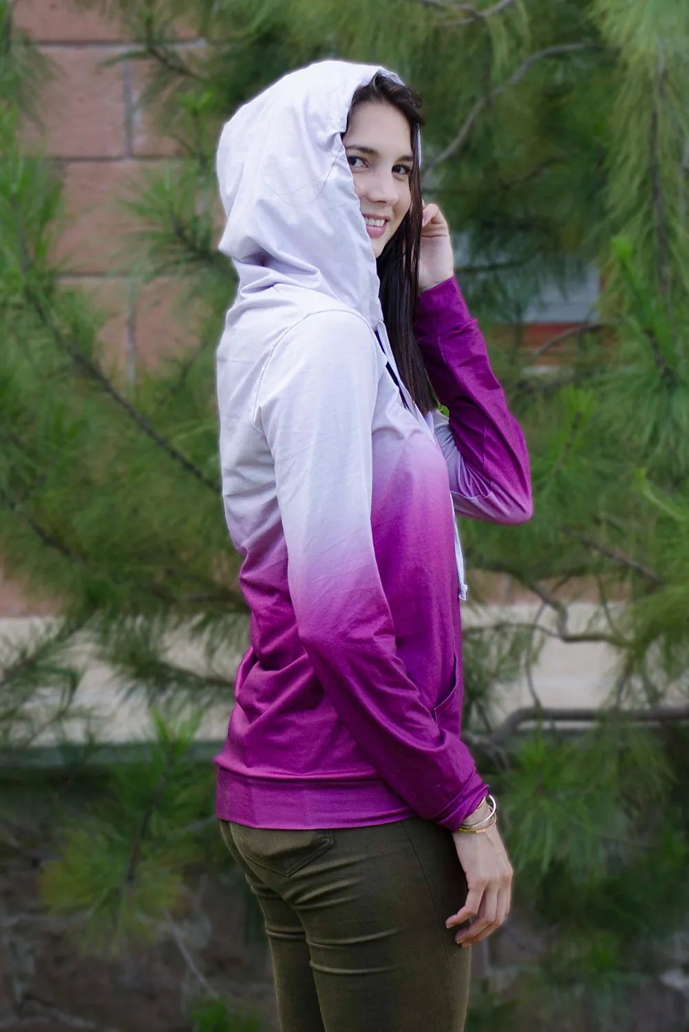 Ombre Kangroo Pocket Pullover Hoodies