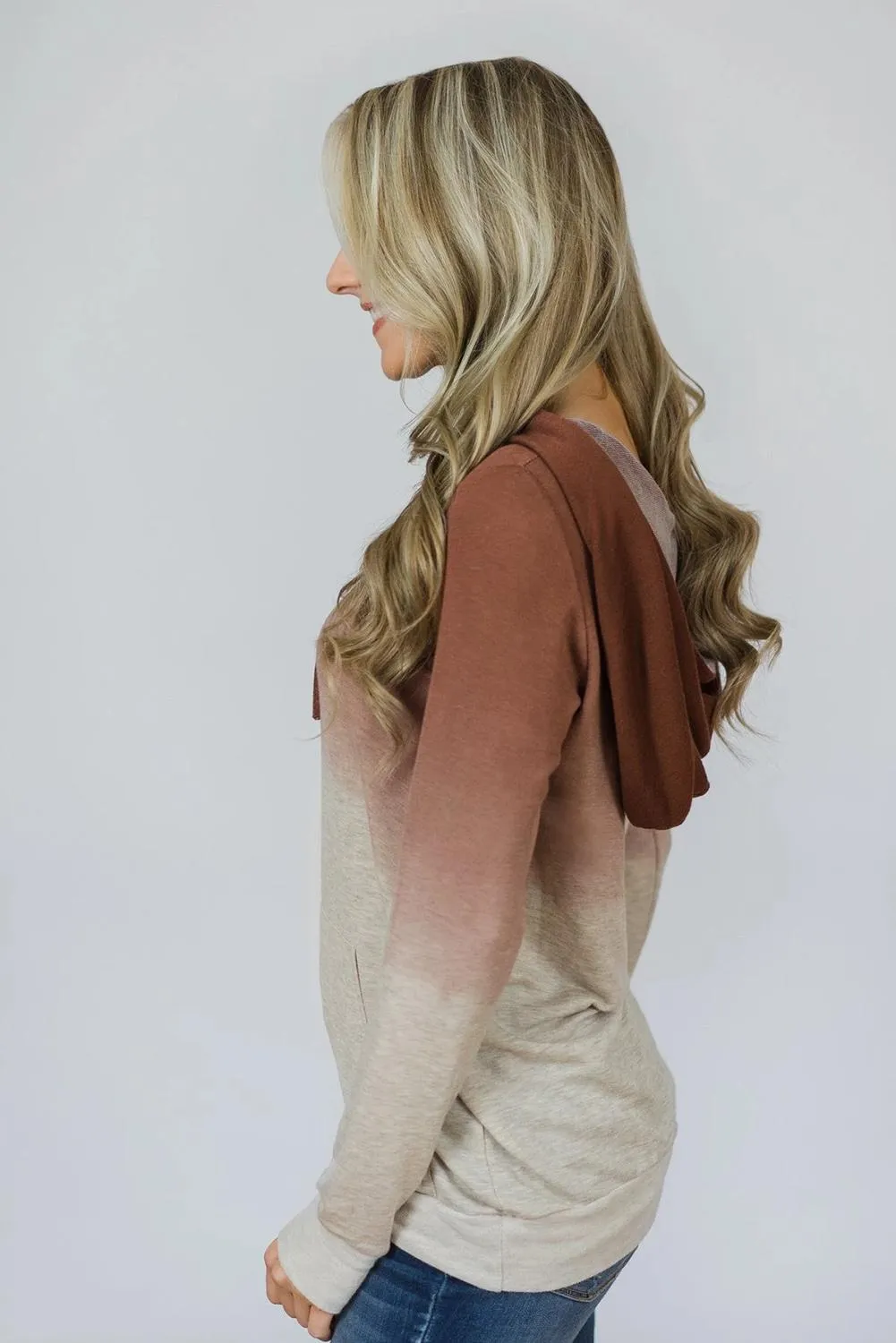 Ombre Kangroo Pocket Pullover Hoodies