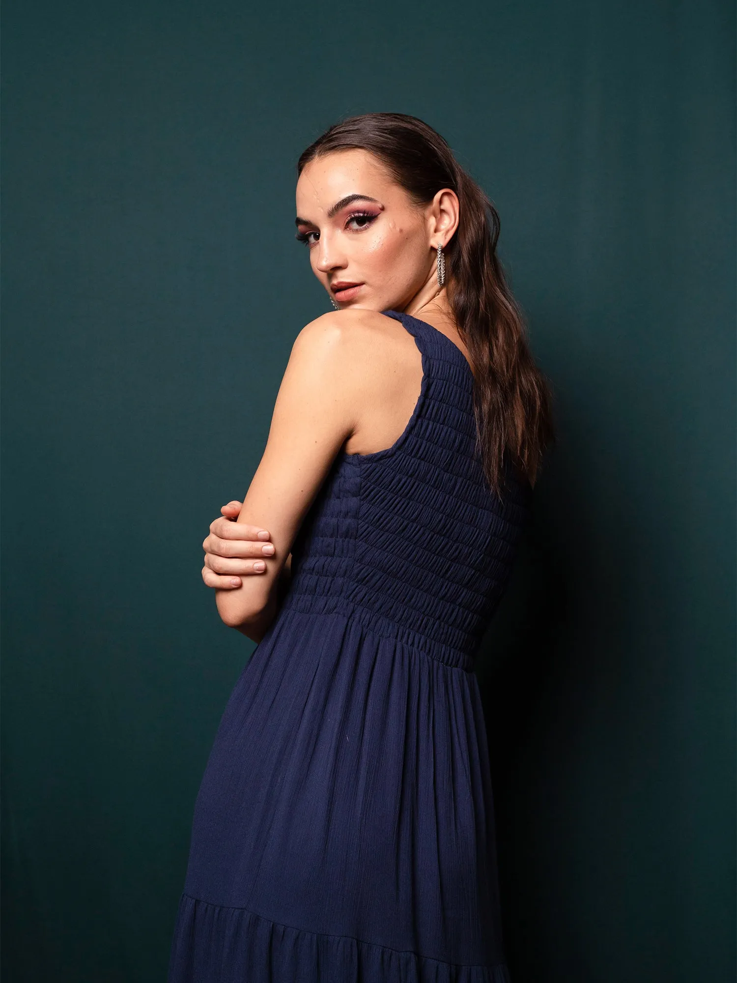 One Shoulder Tiered Maxi Dress