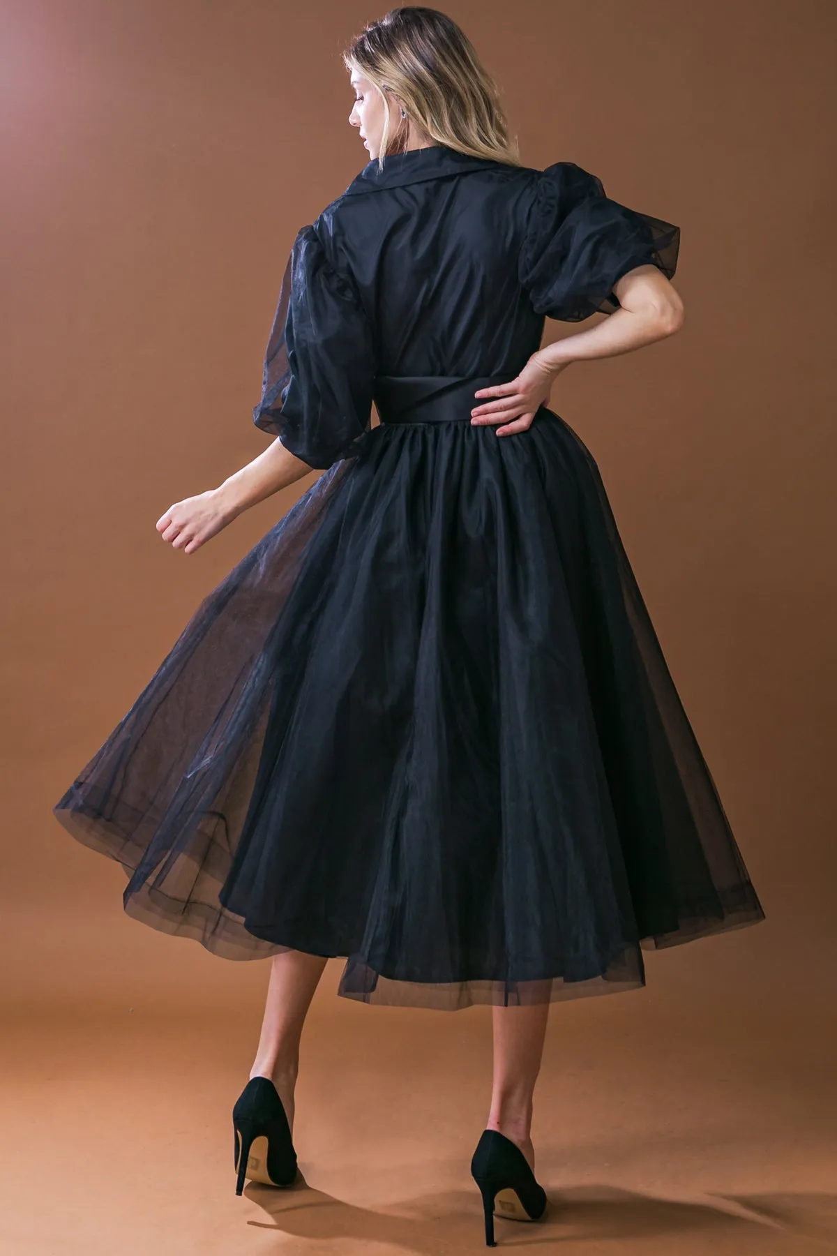 Organza Midi Jacket Dress
