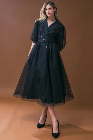 Organza Midi Jacket Dress