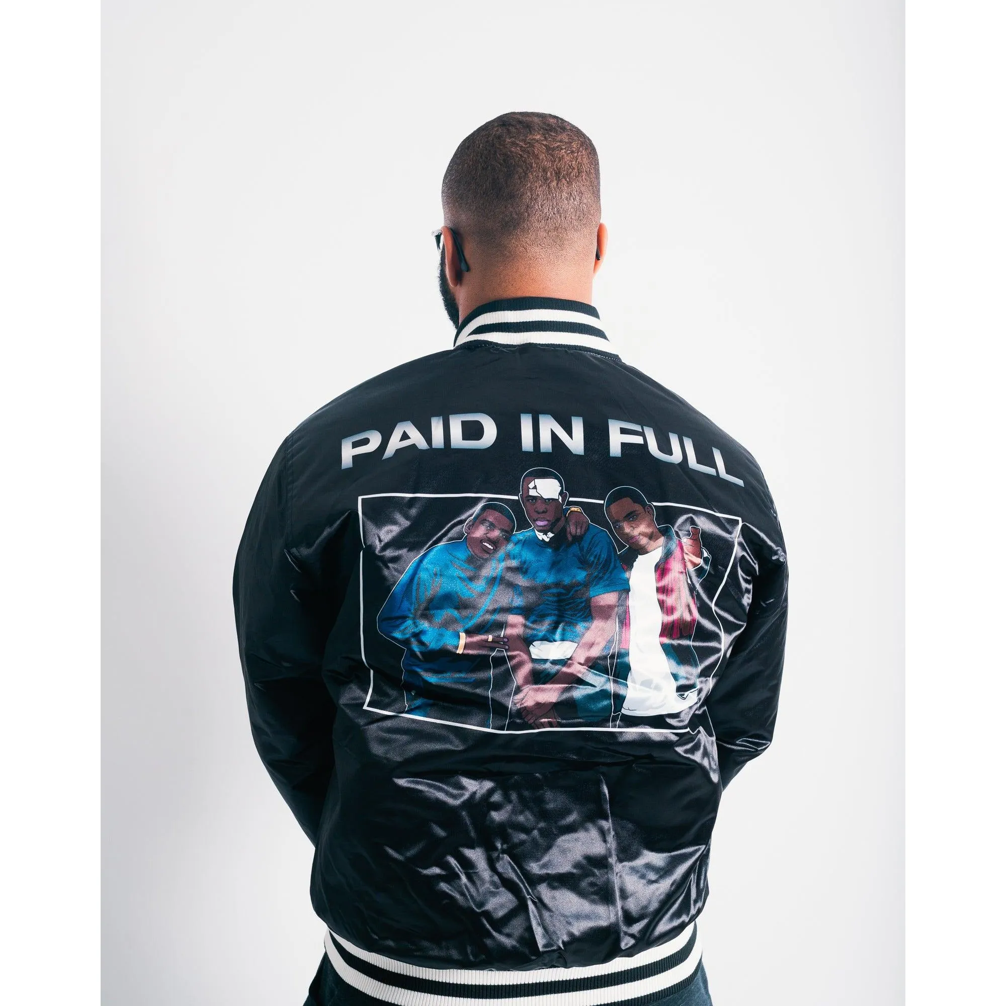 Paid In Full Black Satin Jacket