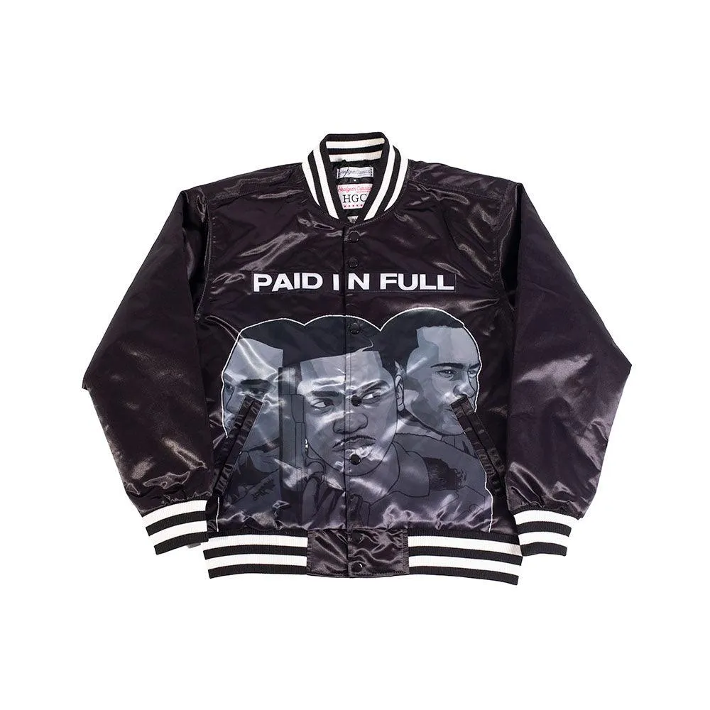 Paid In Full Black Satin Jacket