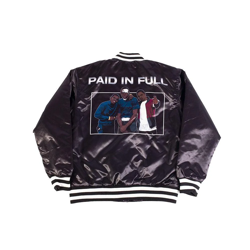 Paid In Full Black Satin Jacket