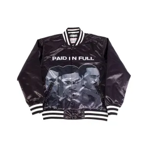 Paid In Full Black Satin Jacket
