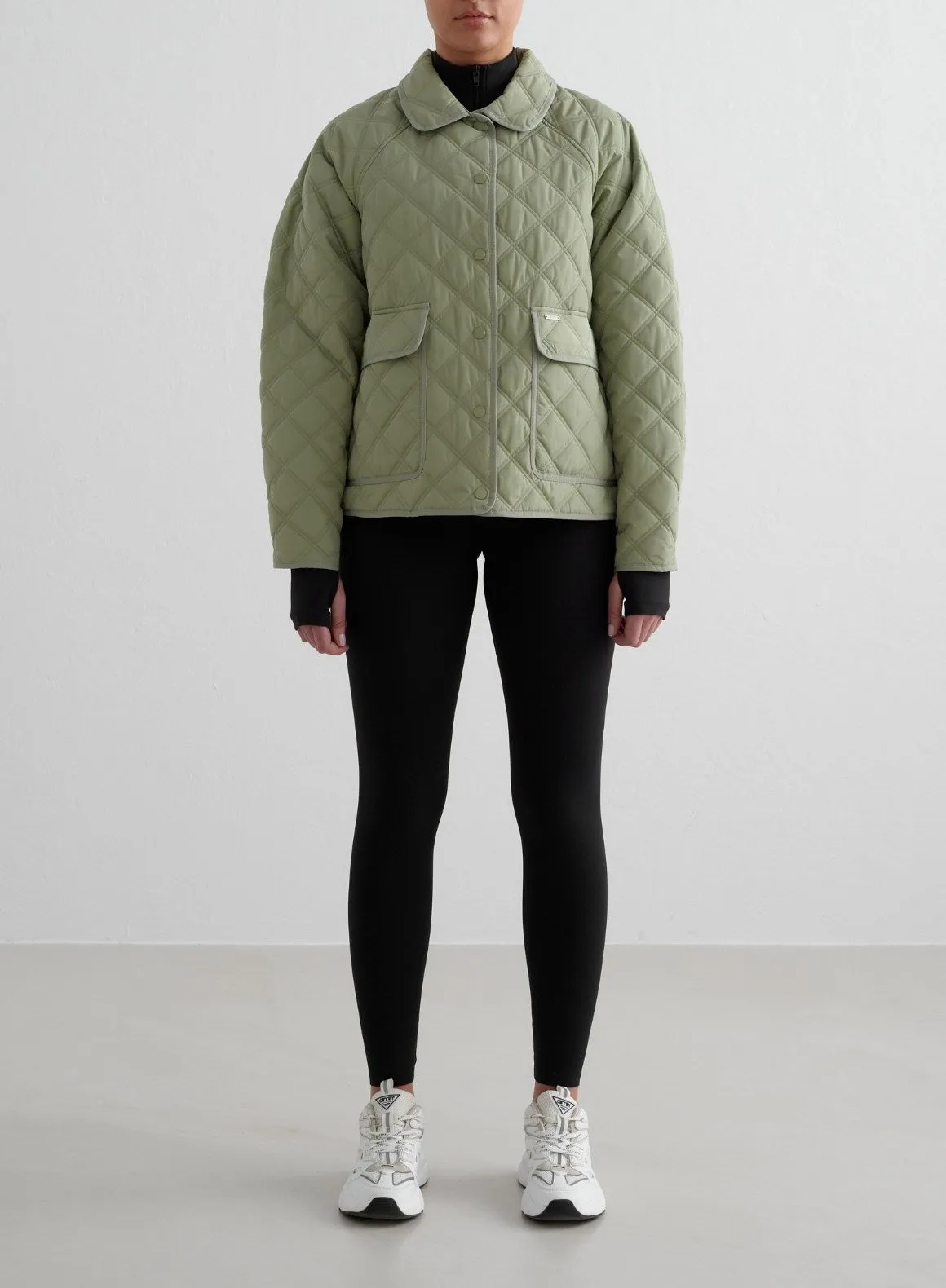 Pale Khaki Quilted Femme Jacket